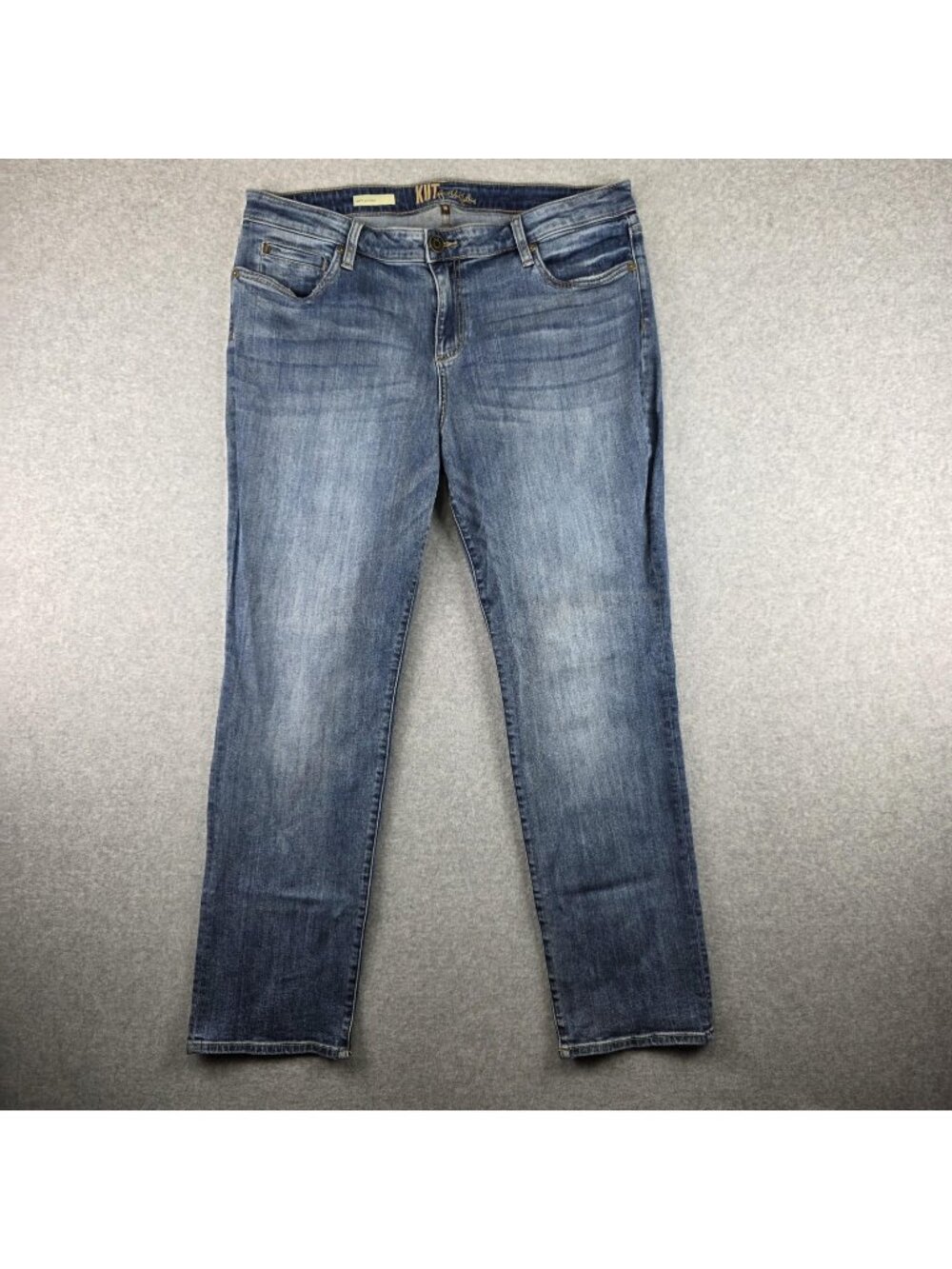 KUT From The Kloth Katy Boyfriend Jeans Womens 16 Mid Rise Stretch Relaxed